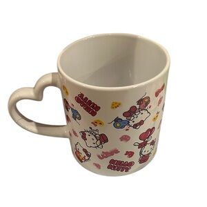 Hello Kitty Love Heart Shaped Handle Valentines/Love Themed Sanrio 16oz Mug NWOT